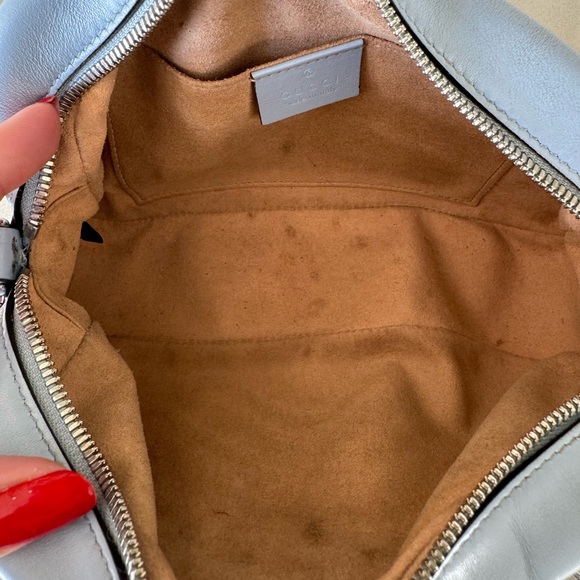 Authentic gently used Gucci GG Marmont Matelasse small crossbody bag baby blue - Picture 10 of 10